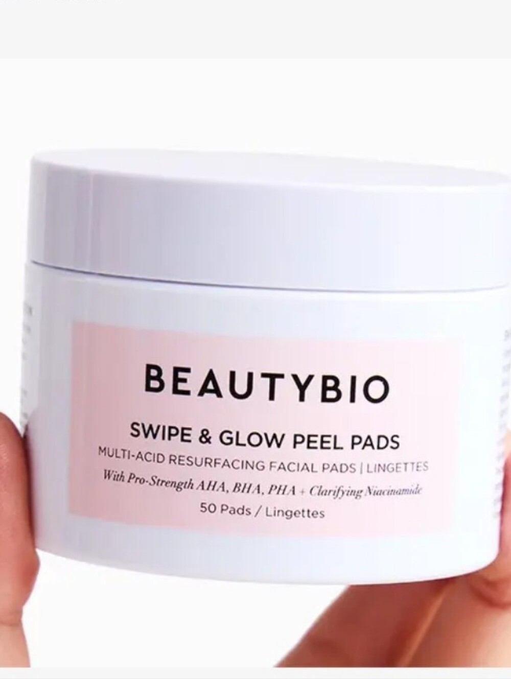 BeautyBio Swipe & Glow Peel Pads NIB 50 Pads SEALED